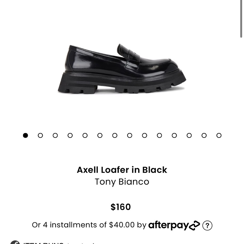 Tony Banco Axell loafers in black patent leather. Size 8